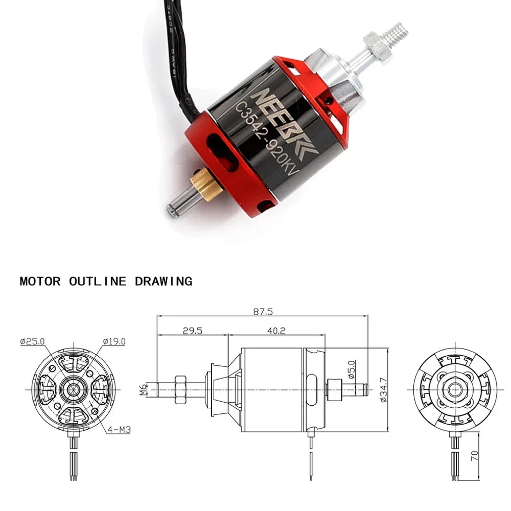 1/2/4PCS 3542 920KV 1400KV Out - Rc Plane Hobby Zone review and price